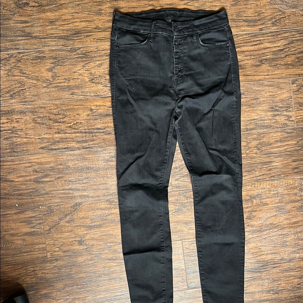 MOTHER Black Skinny Jeans